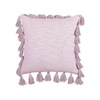 DEKOKISSEN Rosa 45/45 cm Lynchis - Pink, Naturmaterialen/Textil (45/45cm) - Beliani