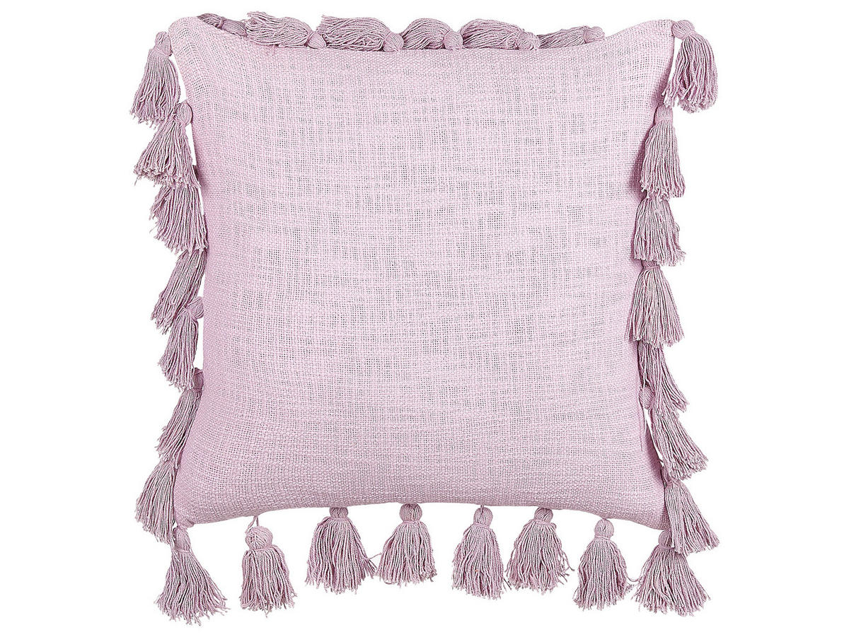 DEKOKISSEN 2er-Set Rosa 45/45 cm Lynchis - Pink, Naturmaterialen/Textil (45/45cm) - Beliani