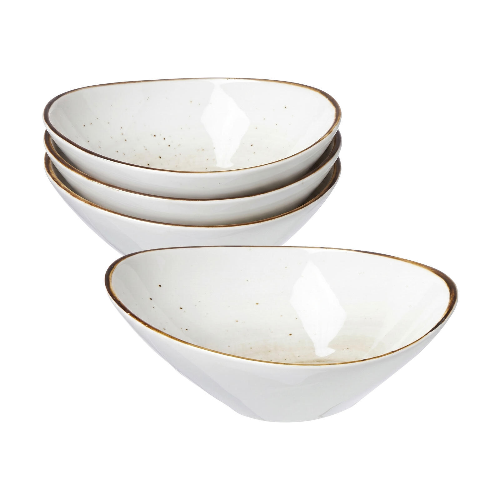SERVIERSCHALEN Cosmo grau 18 x 15 cm 4er Set - Grau, Keramik (18/15/7cm) - Ritzenhoff Breker