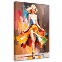 LEINWANDBILD Menschen & Charaktere 80x120cm - Multicolor, Textil (80/120cm) - Feeby