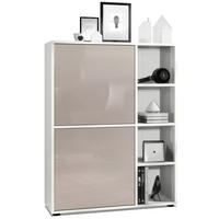 HIGHBOARD Cuba Türen in Sandgrau Hochglanz - Sandfarben, Holzwerkstoff (79/105.5/35.5cm) - Vladon