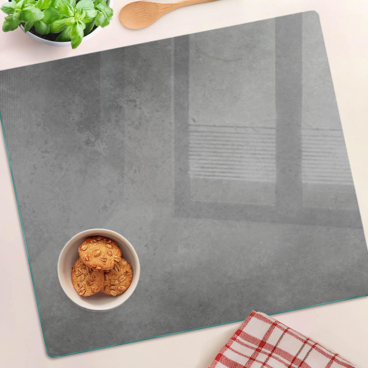 GLASPLATTE 60x52 cm Beton - Grau, Glas (60/0.4/52cm) - TULUP