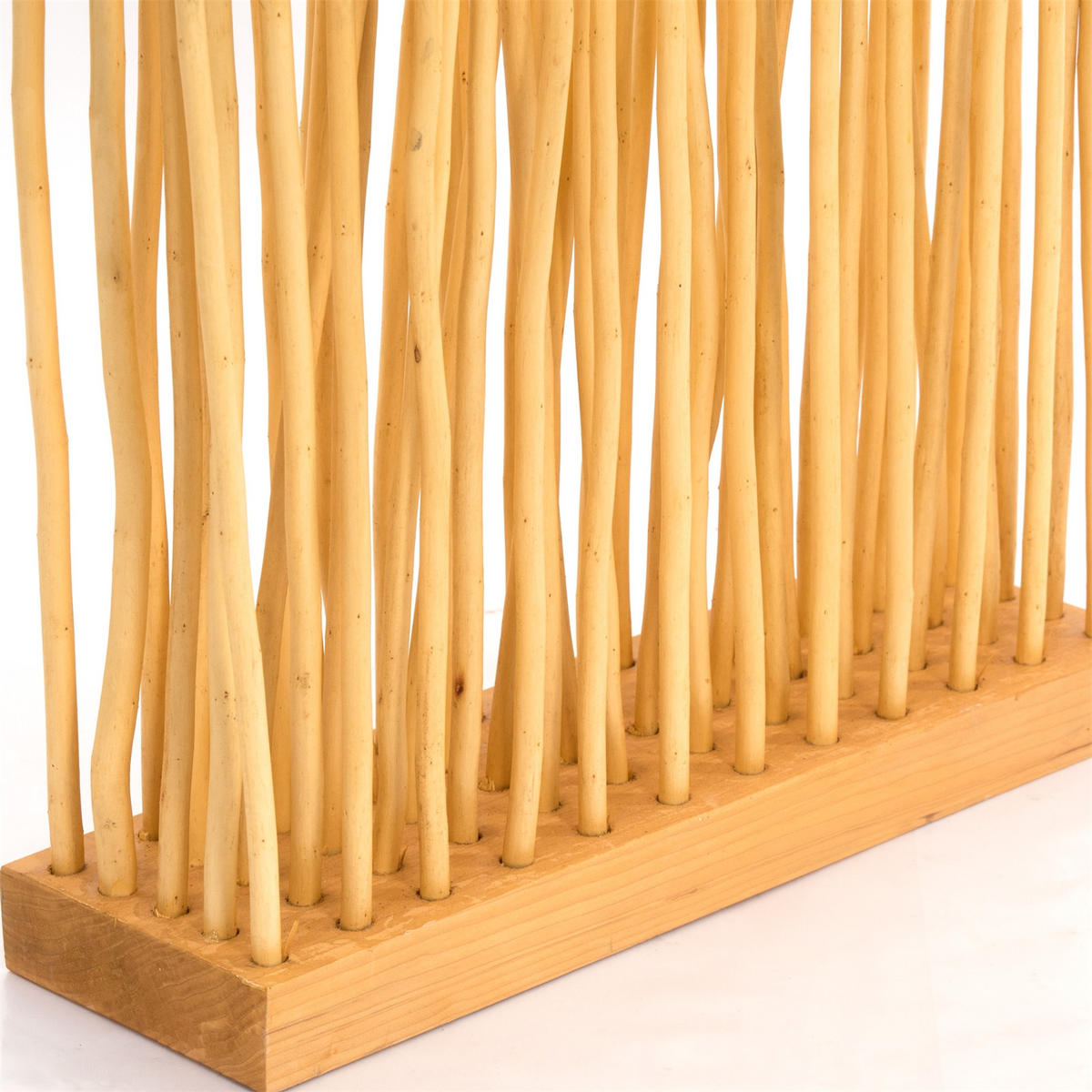 RAUMTEILER WAVE Weidenzweige honigfarben - Honig, Naturmaterialien (40/170/12cm) - DESIGN DELIGHTS