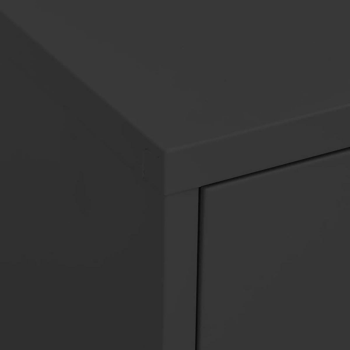 LAGERSCHRANK Anthrazit 80/35/101,5 Cm Stahl - Anthrazit, Metall (35/101.5/80cm) - vidaXL
