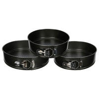 SPRINGFORM Set 3-tlg., Stahl, Aluminium, Schwarz, 22-26 cm - Schwarz, Metall (26/6.8/26cm) - 5five Simply Smart