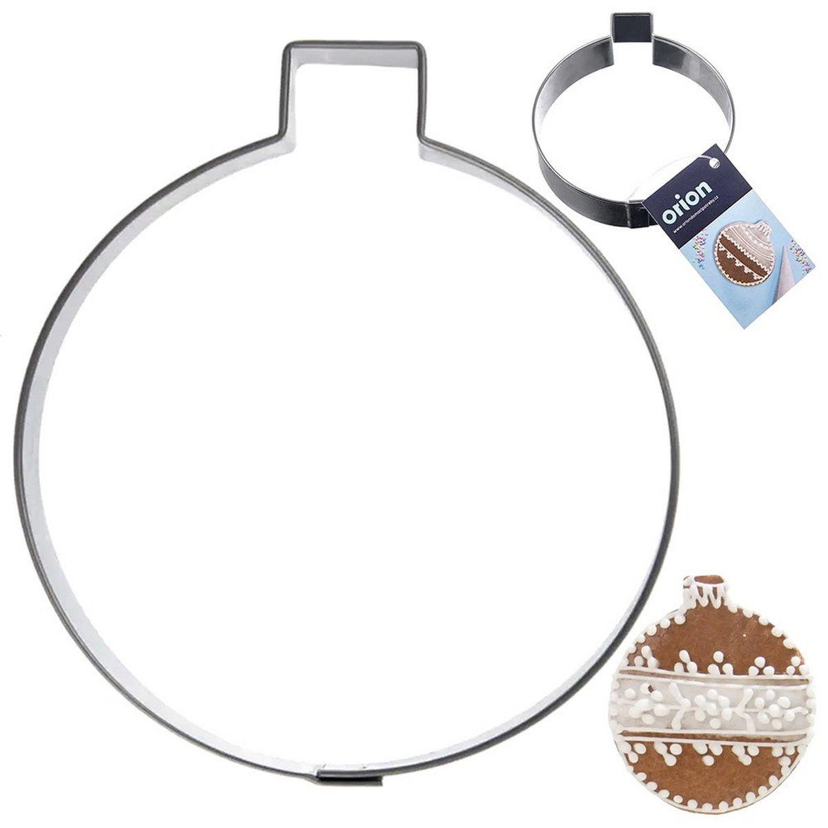 AUSSTECHFORM Christbaumkugel 7 cm Silber - Silberfarben, Metall (6/1.5/7cm) - Orion 
