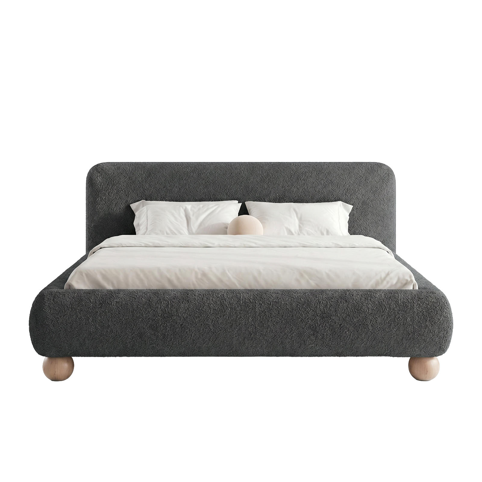 Fedve POLSTROVÁNÍ POSTELE NOOKAN 200x200 cm, Antracit