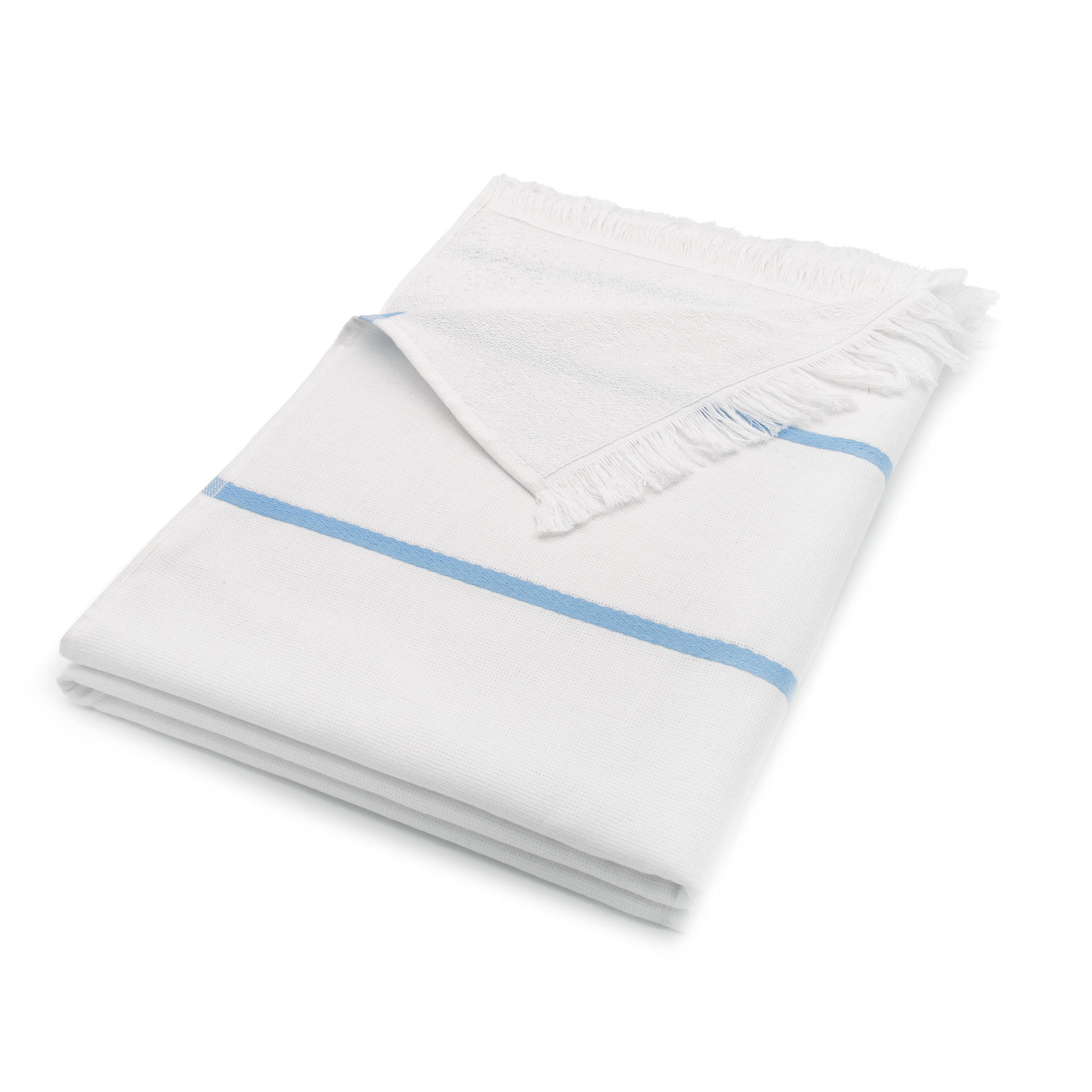 STRANDTUCH, 90x160 cm, 100% Baumwolle, Weiß - Weiß, Textil (90/160cm) - Zollner