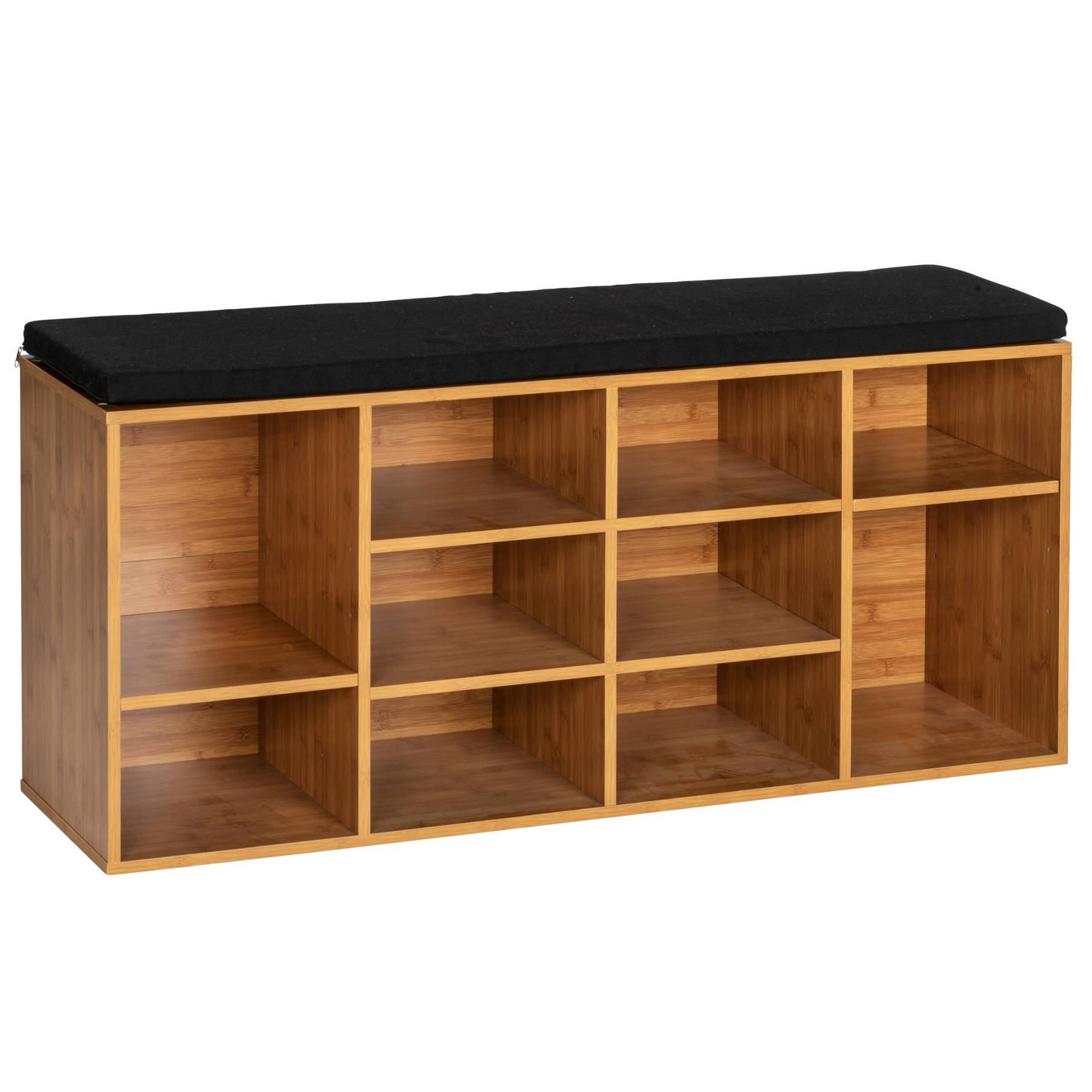 SCHUHREGAL mit Sitz - Braun, Holzwerkstoff (103/48/29.5cm) - WENKO