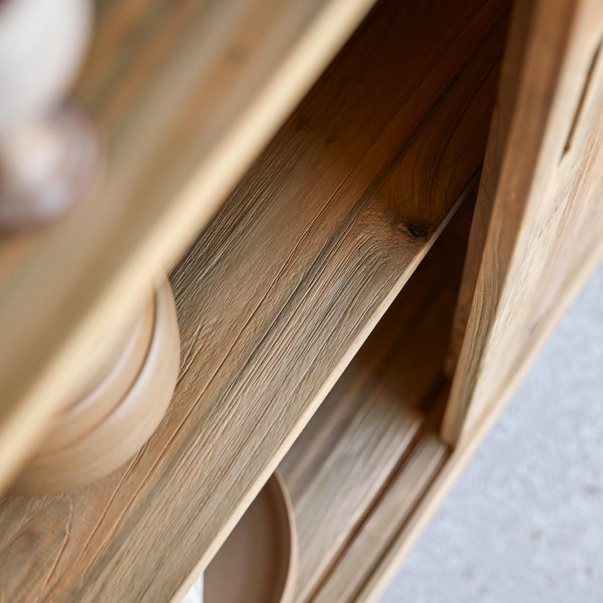 ANRICHTE Elias Natur aus Teak - Naturfarben, Holz (130/150/40cm) - Tikamoon