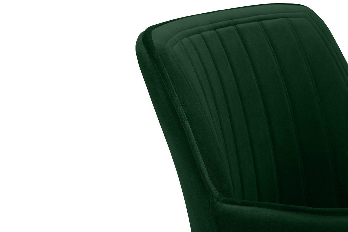 ESSZIMMERSTUHLE PYRUS 2-tlg Velours-Sitz, dunkelgrün/schwarz - Dunkelgrün/Schwarz, Textil/Metall (56/84/46cm) - KONSIMO®