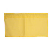 SCHEIBENGARDINE reines Leinen zitronen-gelb 85/45 cm - Gelb, Naturmaterialien (45/85cm) - beties Heimtextil