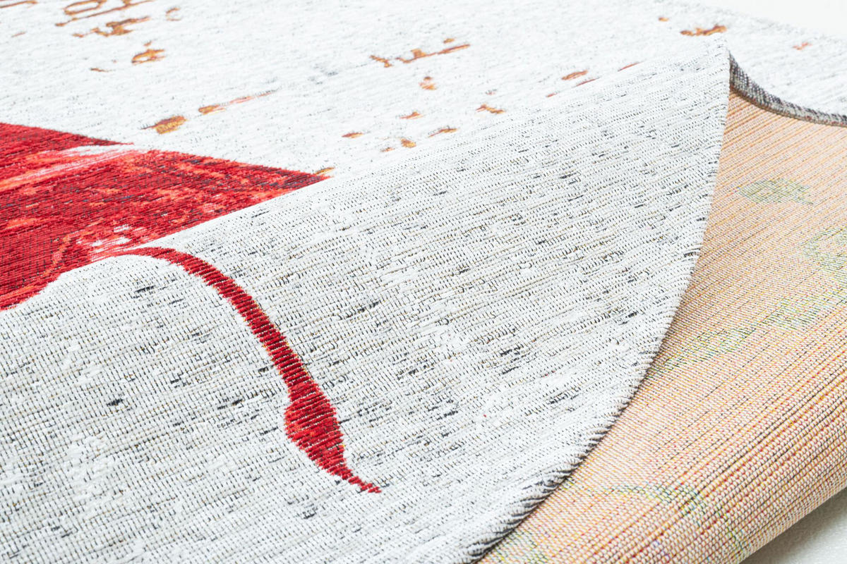 RUČNE TKANÝ KOBEREC Keitum 60x90 cm - červená, textil (100/100cm) - Sansibar SYLT