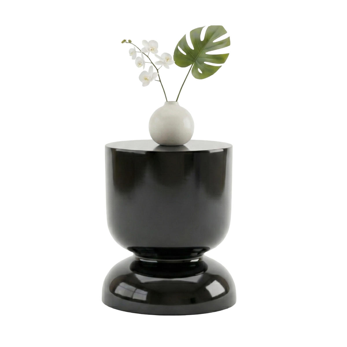 STRANSKA miza - črna, kovina (36/36/46cm) - Relaxdays