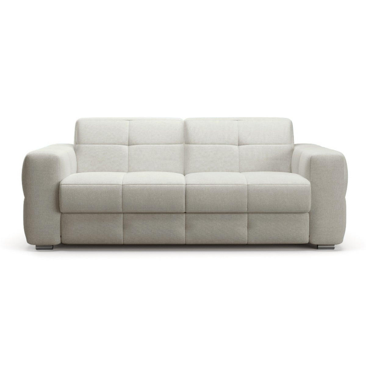 SCHLAFSOFA 3-sitzer mit express-Öffnung in stoff cameron 207/102/84 cm - Beige, Holz (207/84/102cm) - Calicosy