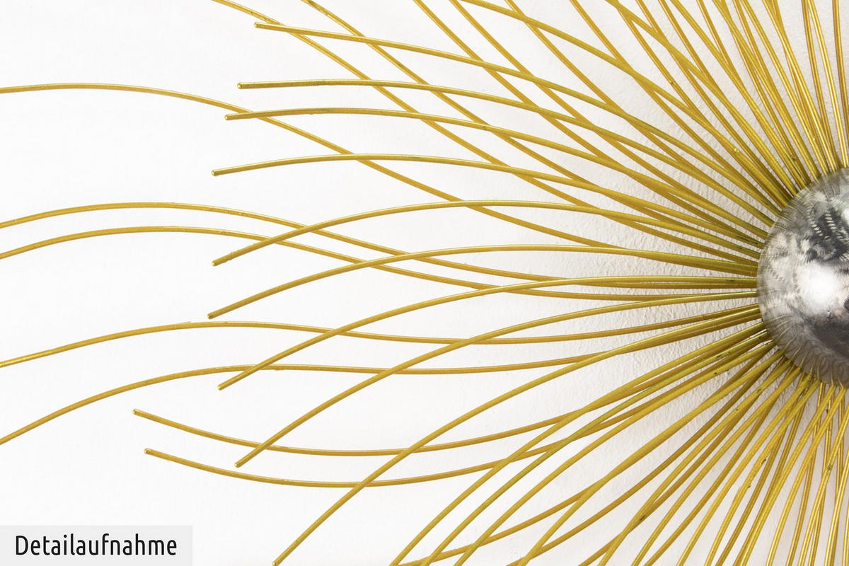 WANDDEKO Gold 80/65 cm - Goldfarben, Metall (2.46/65/11cm) - KUNSTLOFT