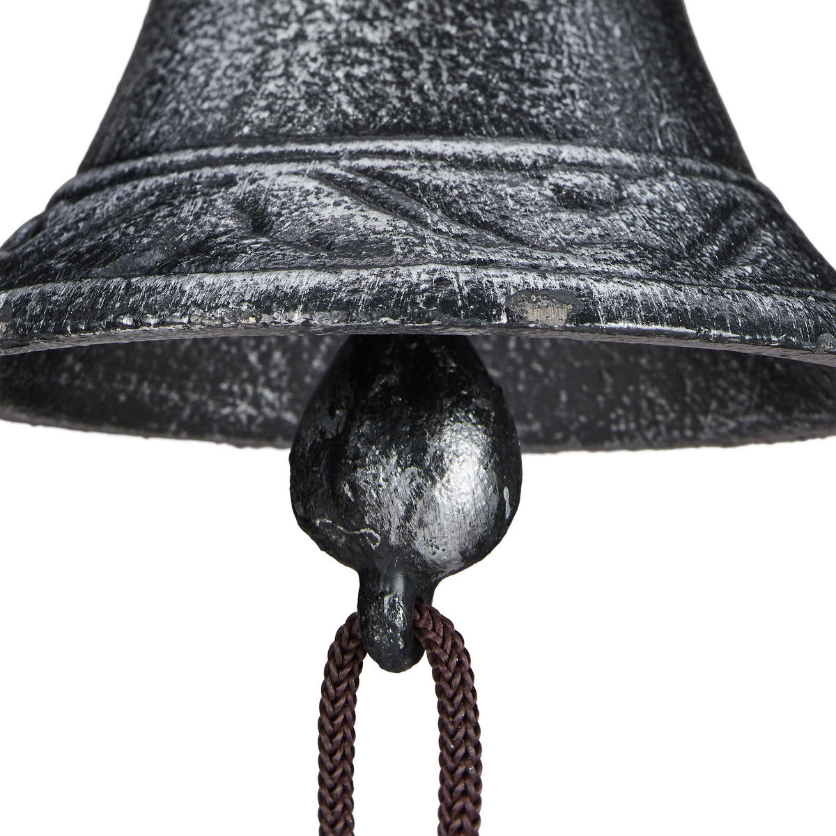 TÜRGLOCKE - Silberfarben, Textil/Metall (19/26.5/11cm) - Relaxdays