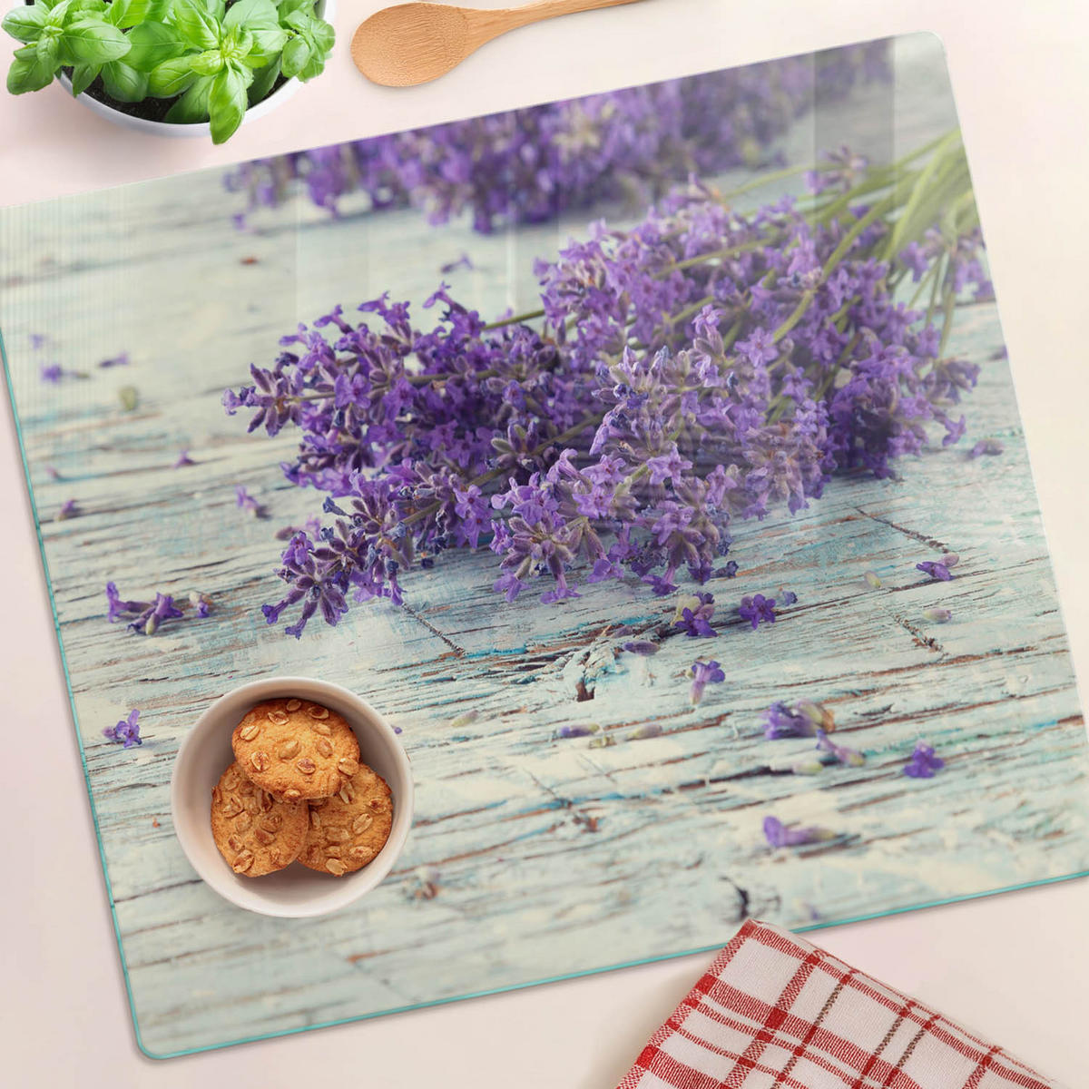 GLASPLATTE 60x52 cm Lavendel - Lila, Glas (60/0.4/52cm) - TULUP