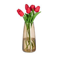 BLUMENVASE - Braun, Glas (21.5cm) - Relaxdays