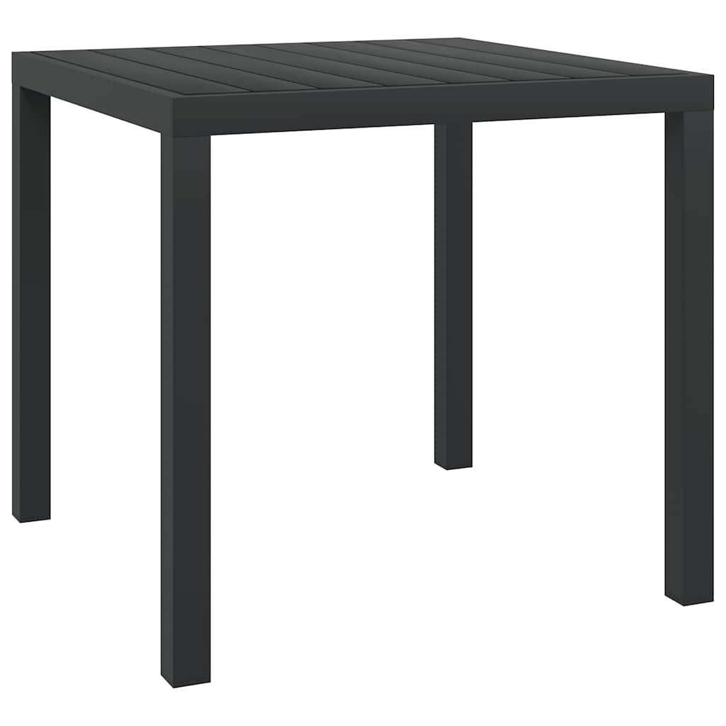 GARTENTISCH Schwarz 80/80/74 Cm Aluminium Und Wpc - Schwarz, Holzwerkstoff (80/80/74cm) - vidaXL