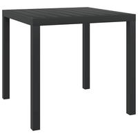 GARTENTISCH Schwarz 80/80/74 Cm Aluminium Und Wpc - Schwarz, Holzwerkstoff (80/80/74cm) - vidaXL