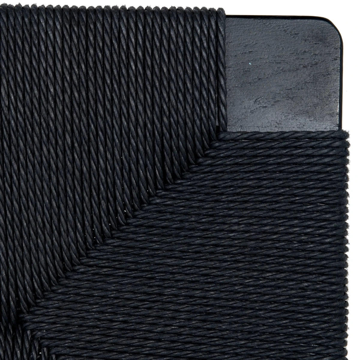 SITZBANK 110/35/47 cm Rattan / Eiche Schwarz - Schwarz, Holz/Papier (110/47/35cm) - Furnhouse