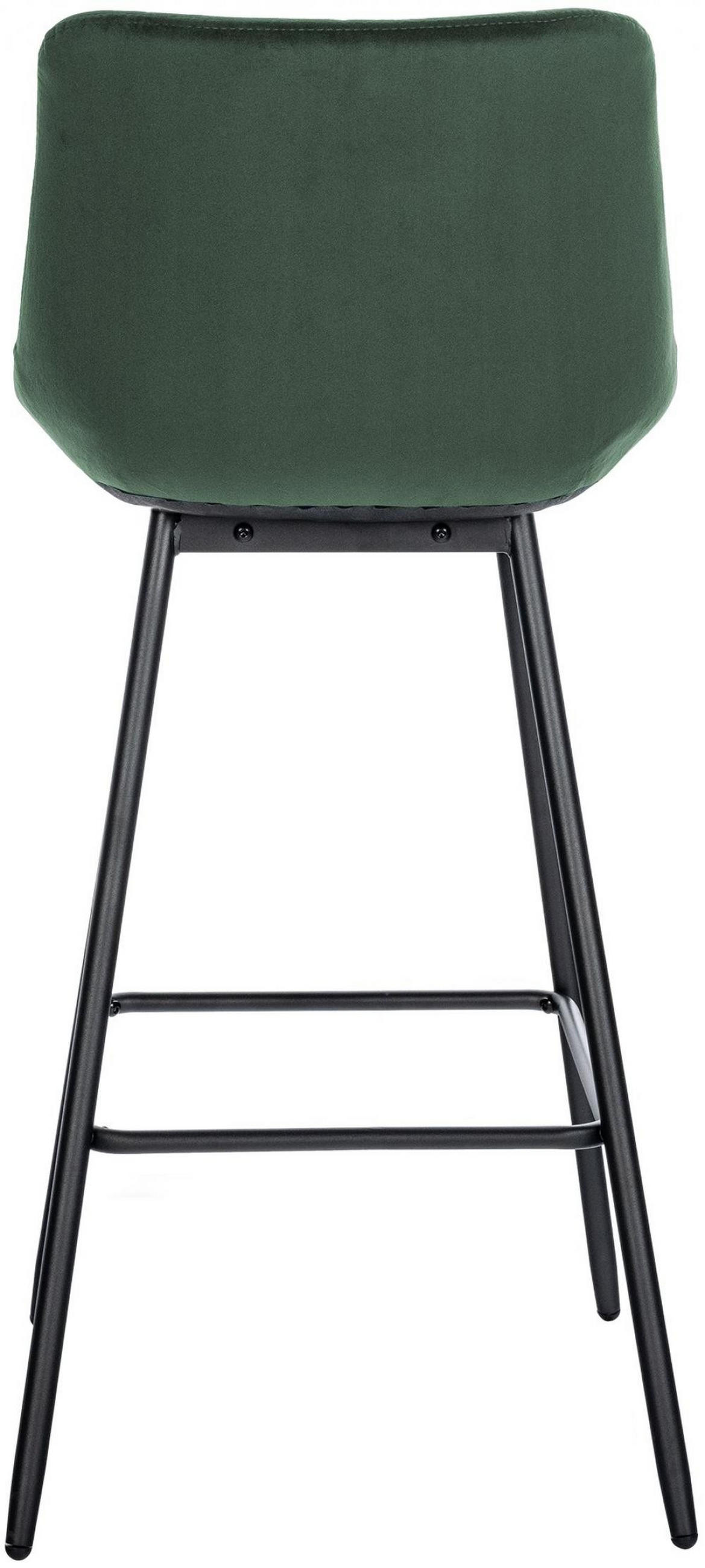 BARHOCKER Samt dunkelgrün - Dunkelgrün/Schwarz, Textil/Metall (49/104/56cm) - CLP