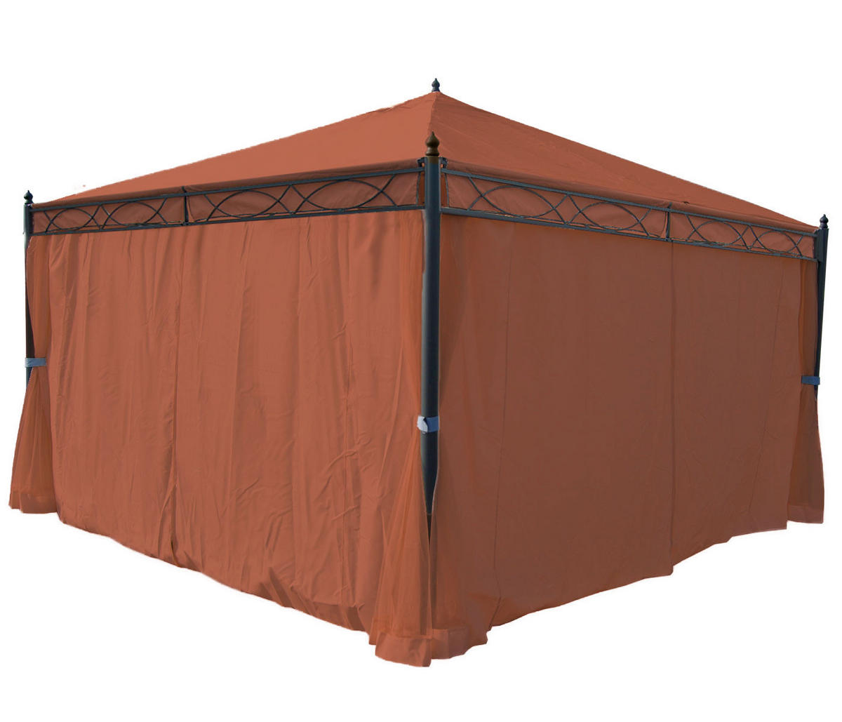PERGOLA CALPE Orange, Braun - Orange/Braun, Textil (400/290/400cm) - MCW