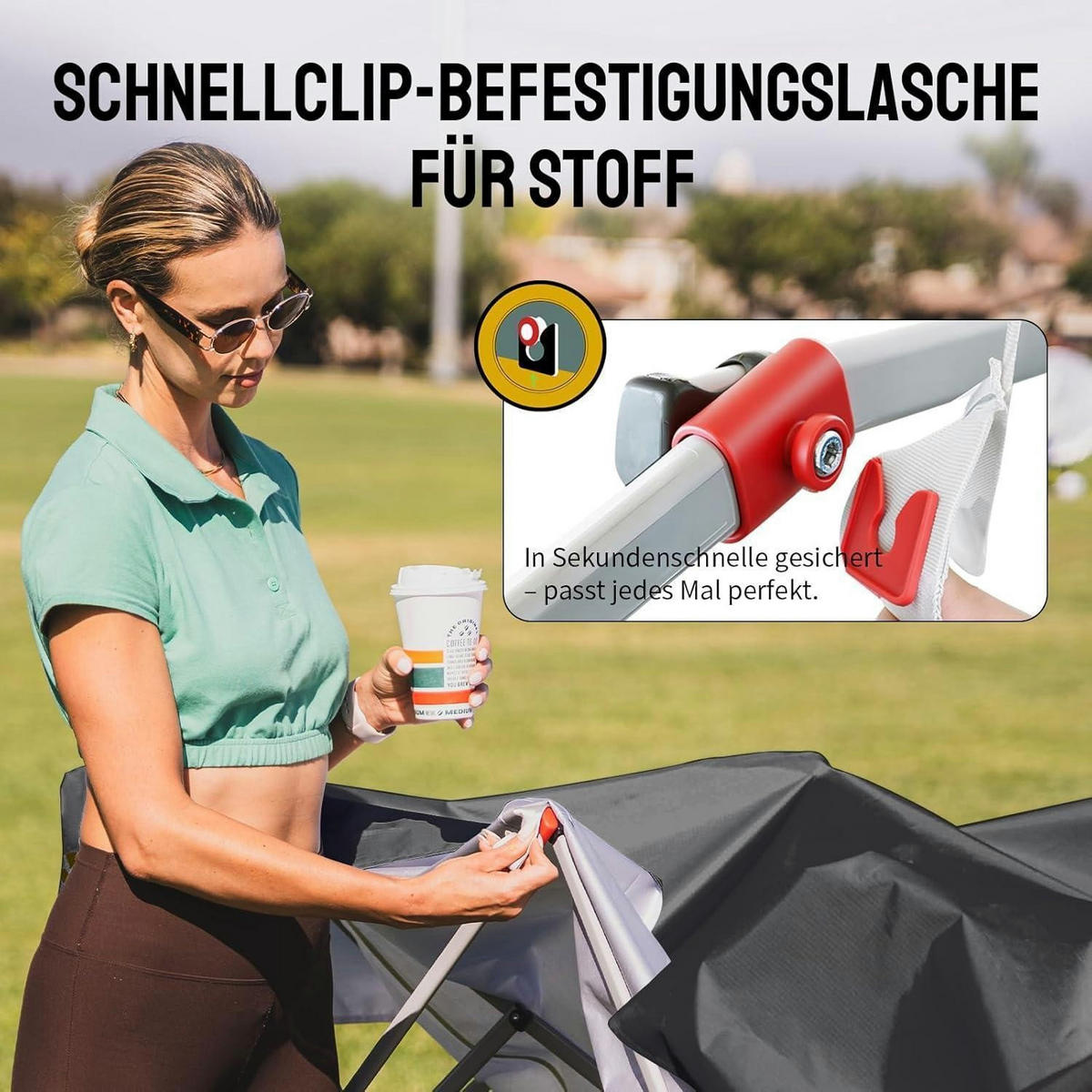 FALTPAVILLON 3x3 m wasserdicht mit 4 Seitenteilen UV-Schutz 50+ Schwarz - Schwarz, Textil (300/284/300cm)
