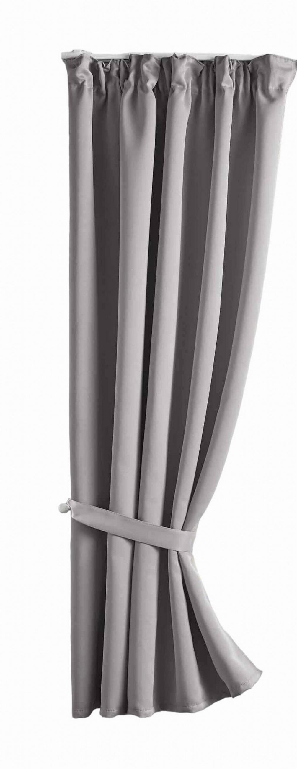 Gardinenbox Vorhang Grau 140x160 cm