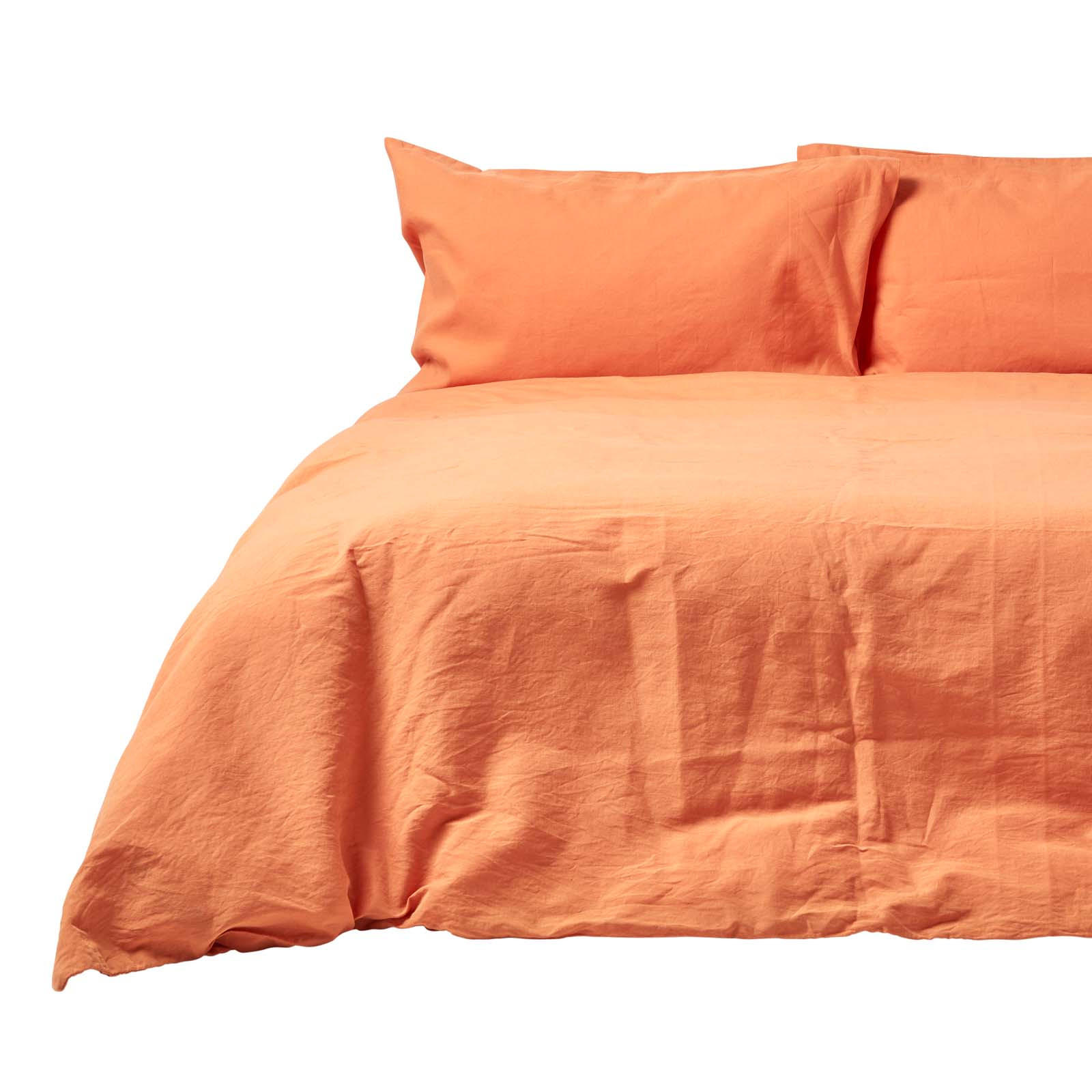 BETTWÄSCHE Leinen - Orange, Textil (260/220cm) - Homescapes