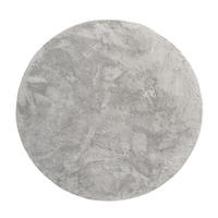 TEPPICH Kurzflor waschbar Einfarbig Wohnzimmer schmutzabweisend Grau Rund 120D - Grau, Textil (120/120cm) - KADIMA DESIGN