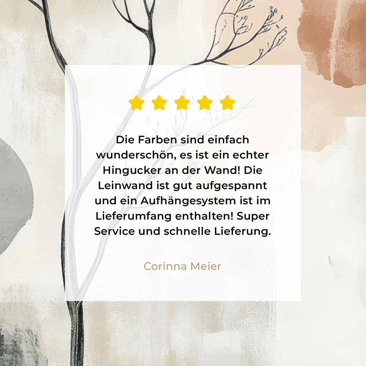 LEINWANDBILD Wabi sabi - Beige - Pflanze 50x50 cm - Sandfarben, Textil (50/50cm) - MuchoWow