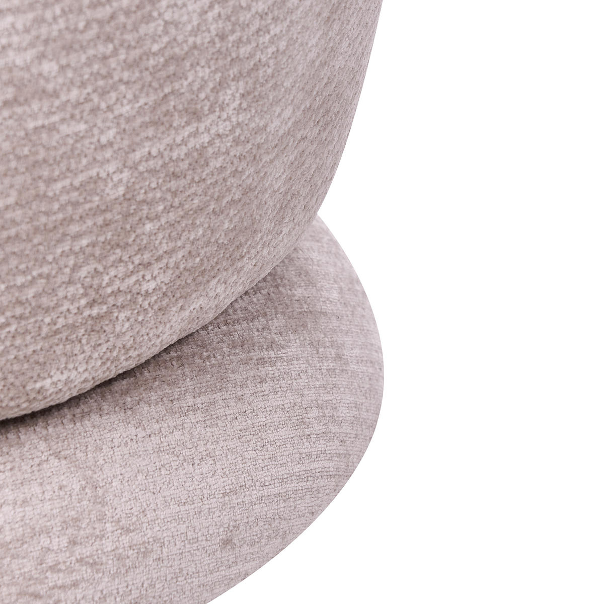 DREHSESSEL Chenillegewebe Beige Blomma - Hellgrün, Holz/Textil (60/72/63cm) - Beliani