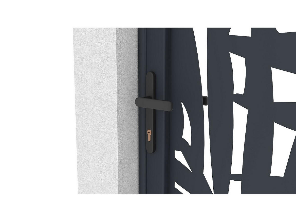 EINGANGSTOR - 103 x 4.6 - metall - anthrazitgrau Togiro - Anthrazit, Metall (103/161cm) - Vente-Unique