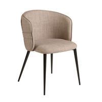 STUHL Stuhl aus braunem Stoff 58/58/77 cm - Schwarz/Braun, Textil (58/77/58cm) - ANGEL CERDA