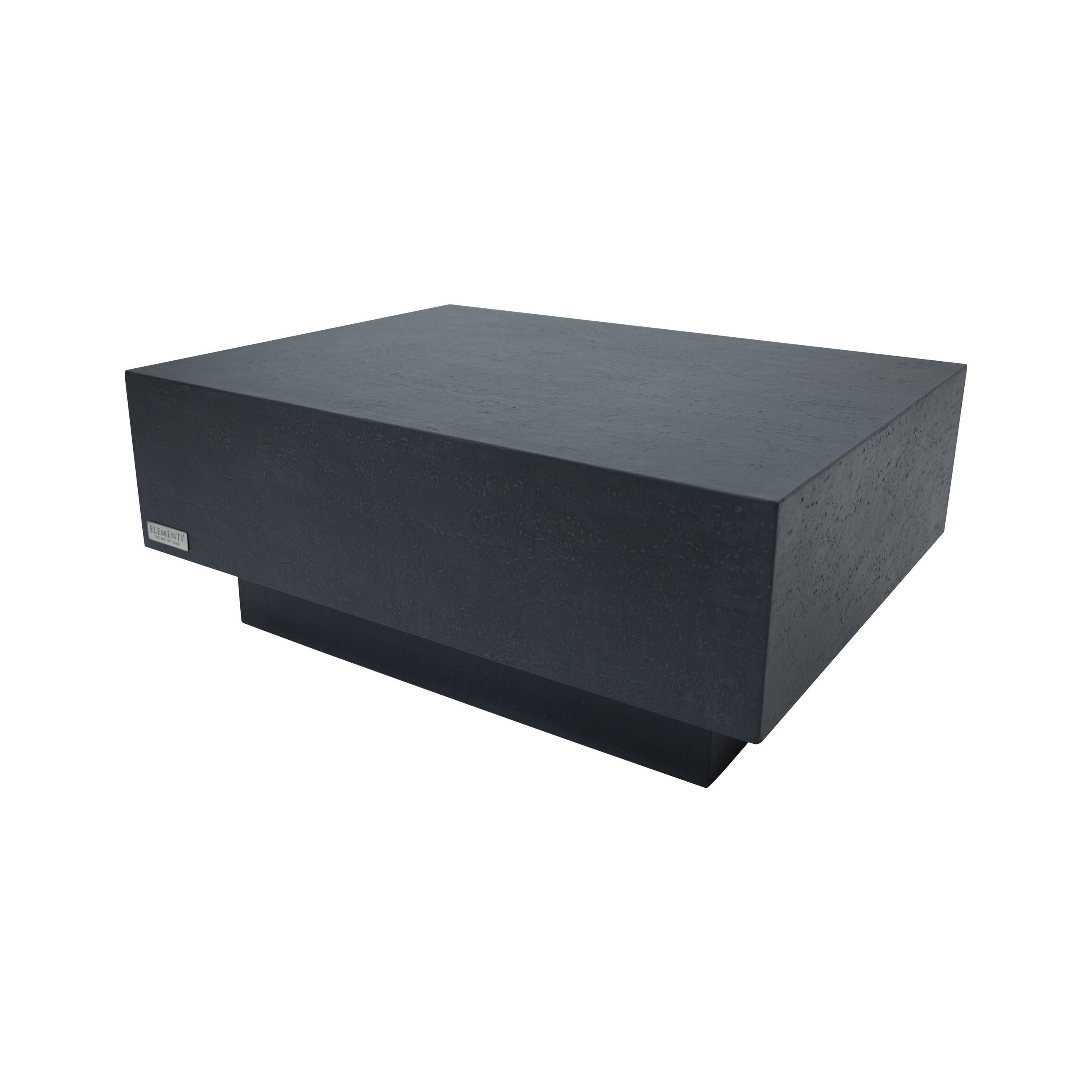 COUCHTISCH TEVERE aus GF-Beton Rechteck, Wetterbeständig, 86x86x36 cm - Dunkelgrau, Naturmaterialien (86/86/36cm) - Elementi