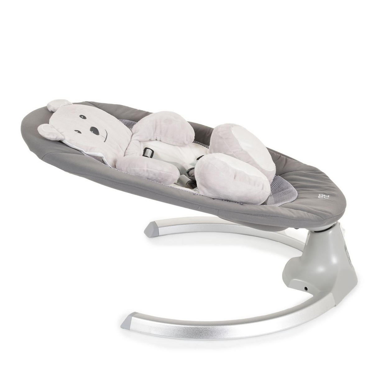 BABYWIPPE Ari Bär grau 5 Schaukelgeschwindigkeiten, 12 Melodien, Fernbedienung, Timer - Grau, Metall - Moni
