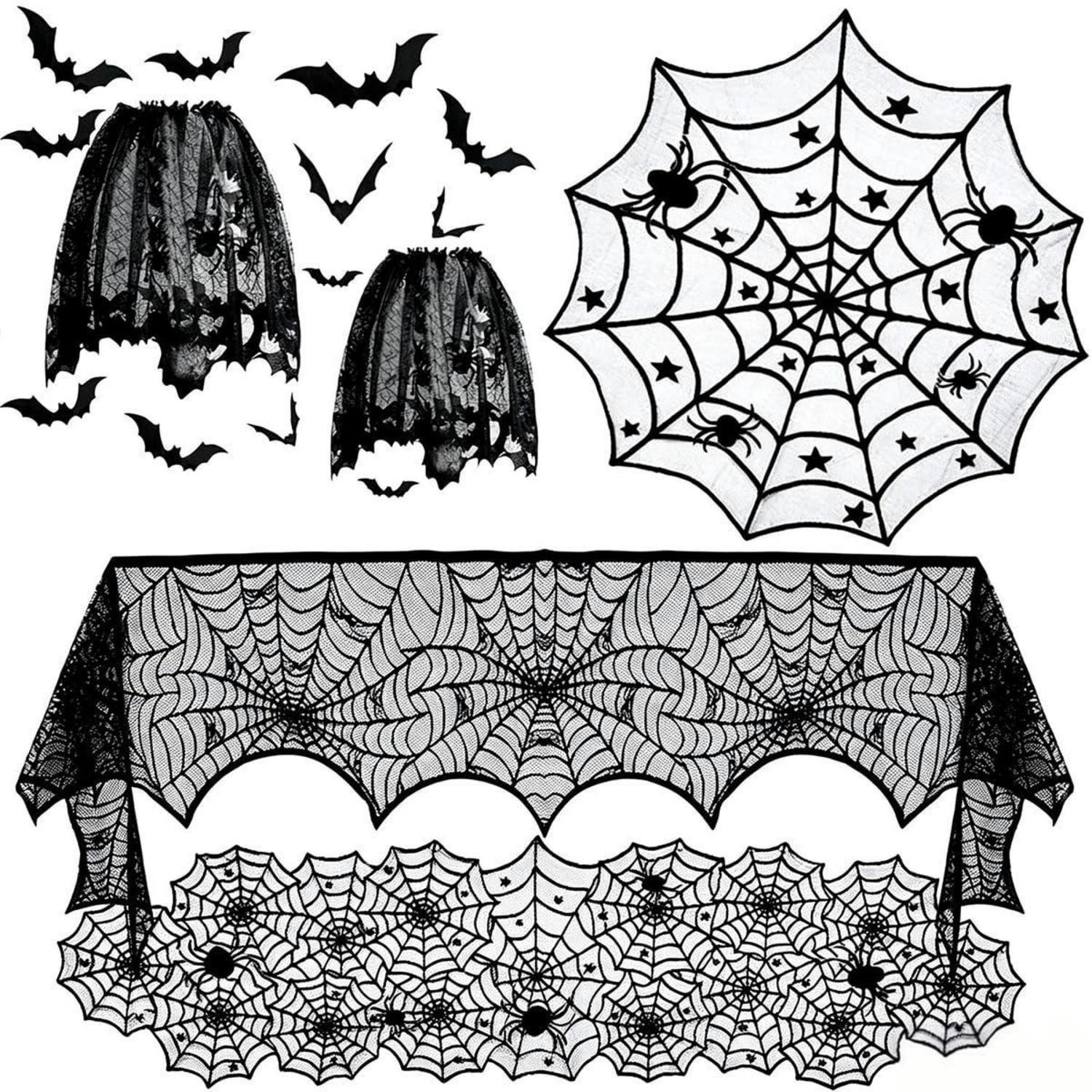 XXXLutz Halloween-Dekorationsset Schwarz 18x1.5x96 cm
