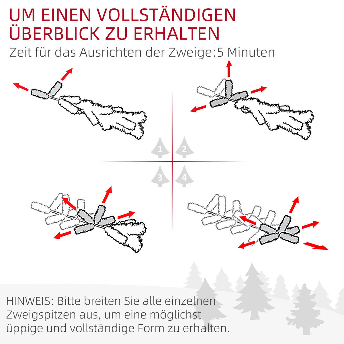 WEIHNACHTSBAUM DE-41574 LED-Lichter, Schneezweige, 92 cm - Grün, Kunststoff (92cm) - ComfortXL
