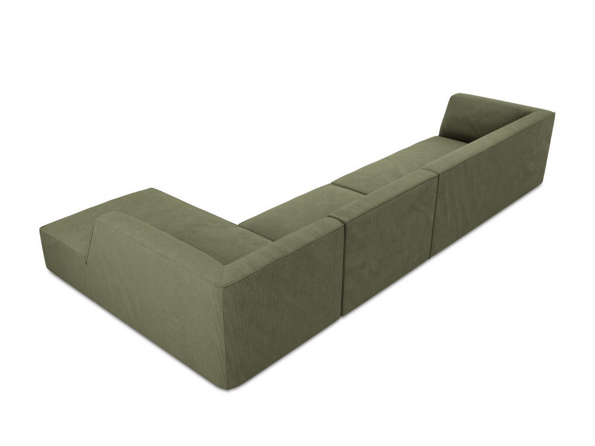ECKSOFA rechts Ruby aus Cord grün 5 Sitzplätze - Grün, Textil (180/366cm) - Micadoni