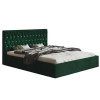 BETT Einzelbett Butelkowa Zieleń OLDO 3 Knöpfe Kristalle 120x200 cm - Grün, Textil (120/200cm) - Sepro Meble