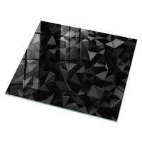 GLASPLATTE 80x60 cm – Schwarze Strukturen - Schwarz, Glas (0.4/80/60cm) - ArtPrintCave