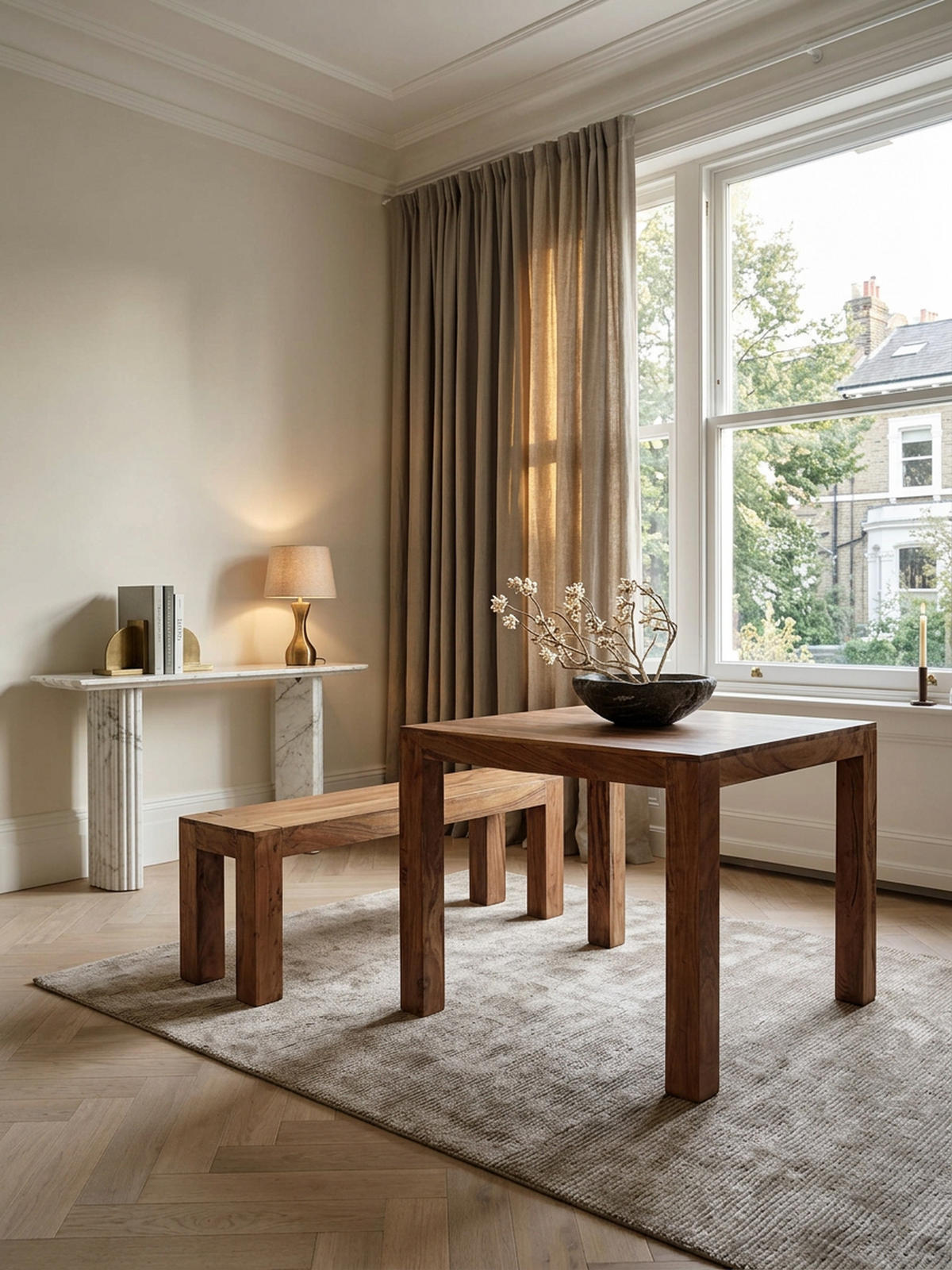 ESSTISCH Massivholz Akazie Rechteckig Handgefertigt NAKO, Braun 80x80x76 cm - Dunkelbraun/Braun, Holz (80/80/76cm) - KADIMA DESIGN