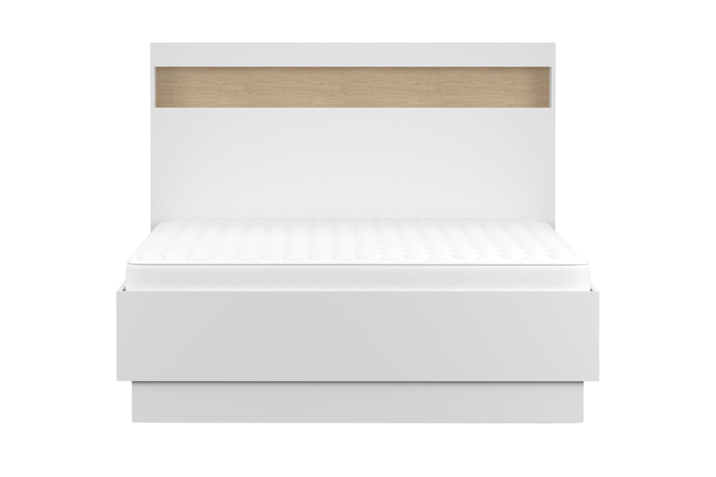 BETT SAVI 160/200 cm in Weiß - Weiß, Holzwerkstoff (160/200cm) - Deine Möbel 24