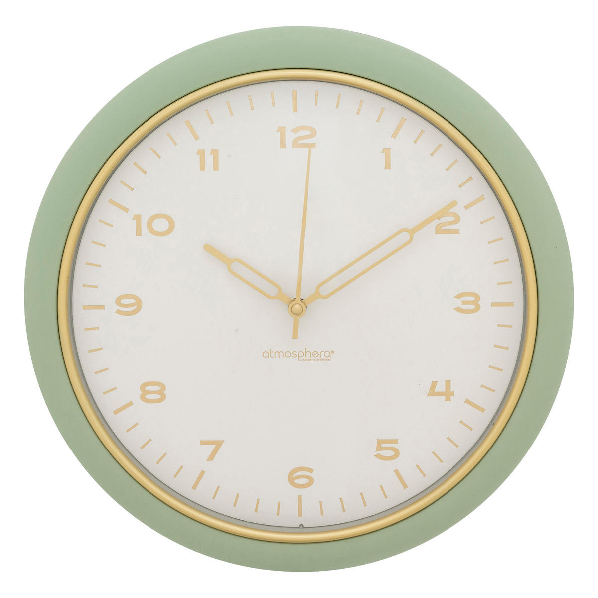 WANDUHR Clarrise Ø 28 cm - Grün, Kunststoff (5.7/28/28cm) - Atmosphera Createur d´interieur
