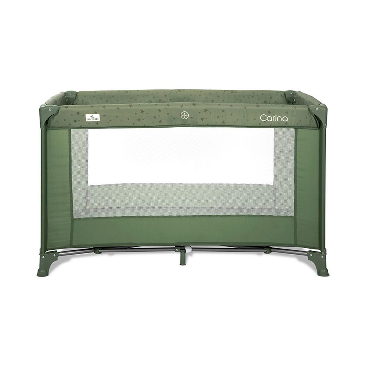 REISEBETT Carina 1 Ebene dunkelgrün faltbar Matratze Laufstall Tragetasche Öffnung - Grün, Kunststoff (60/120cm) - Lorelli