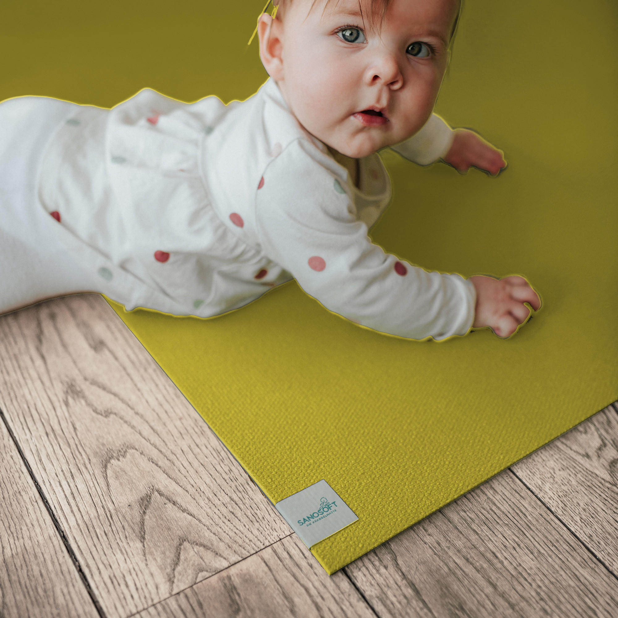 KRABBELMATTE 60cm X 100cm Mangogelb - Gelb, Textil (60/100cm) - Sanosoft