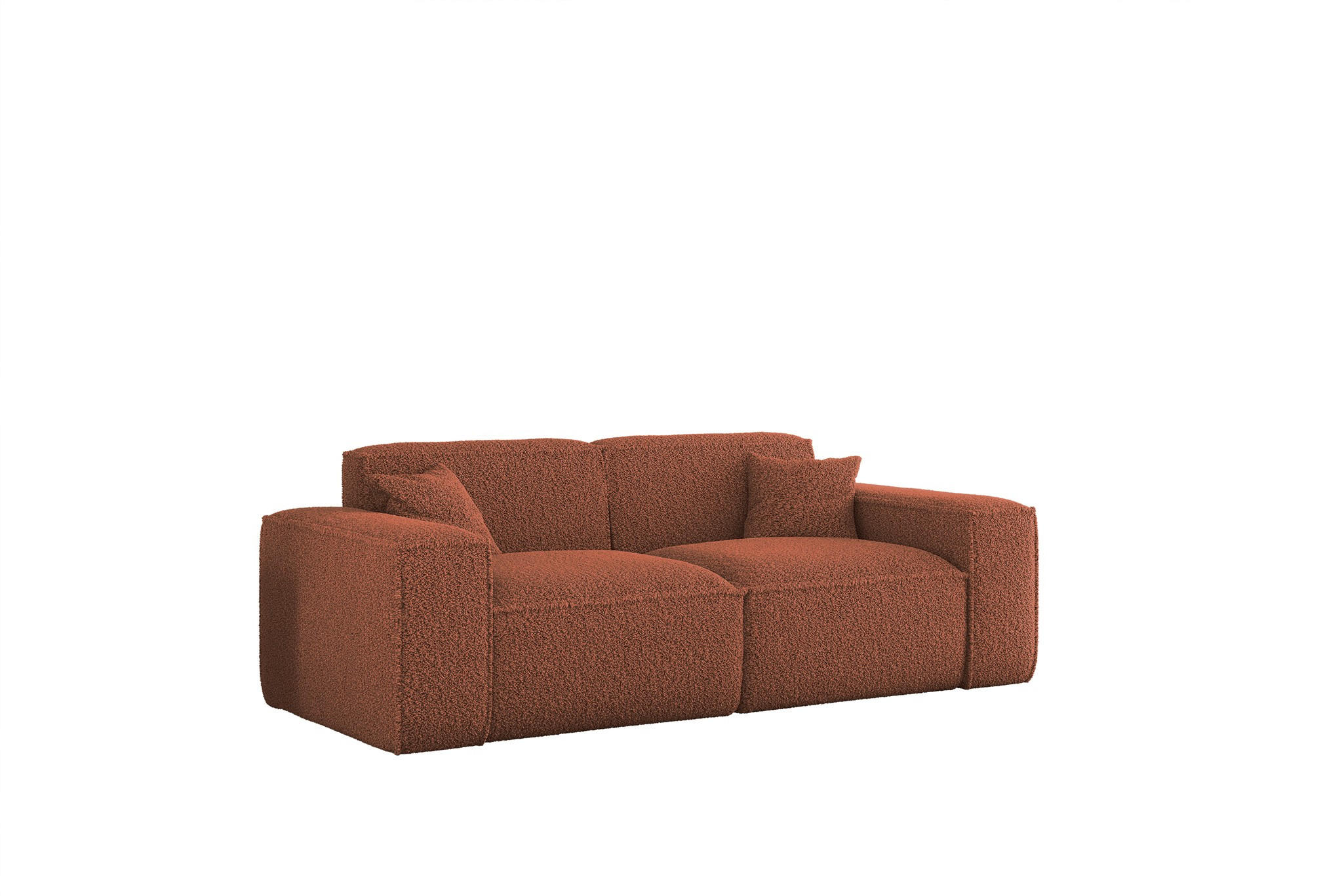 SOFA 2-sitzer Celes Premium In Sven - Rotbraun, Holzwerkstoff/Textil (182/73/90cm) - Fun Möbel