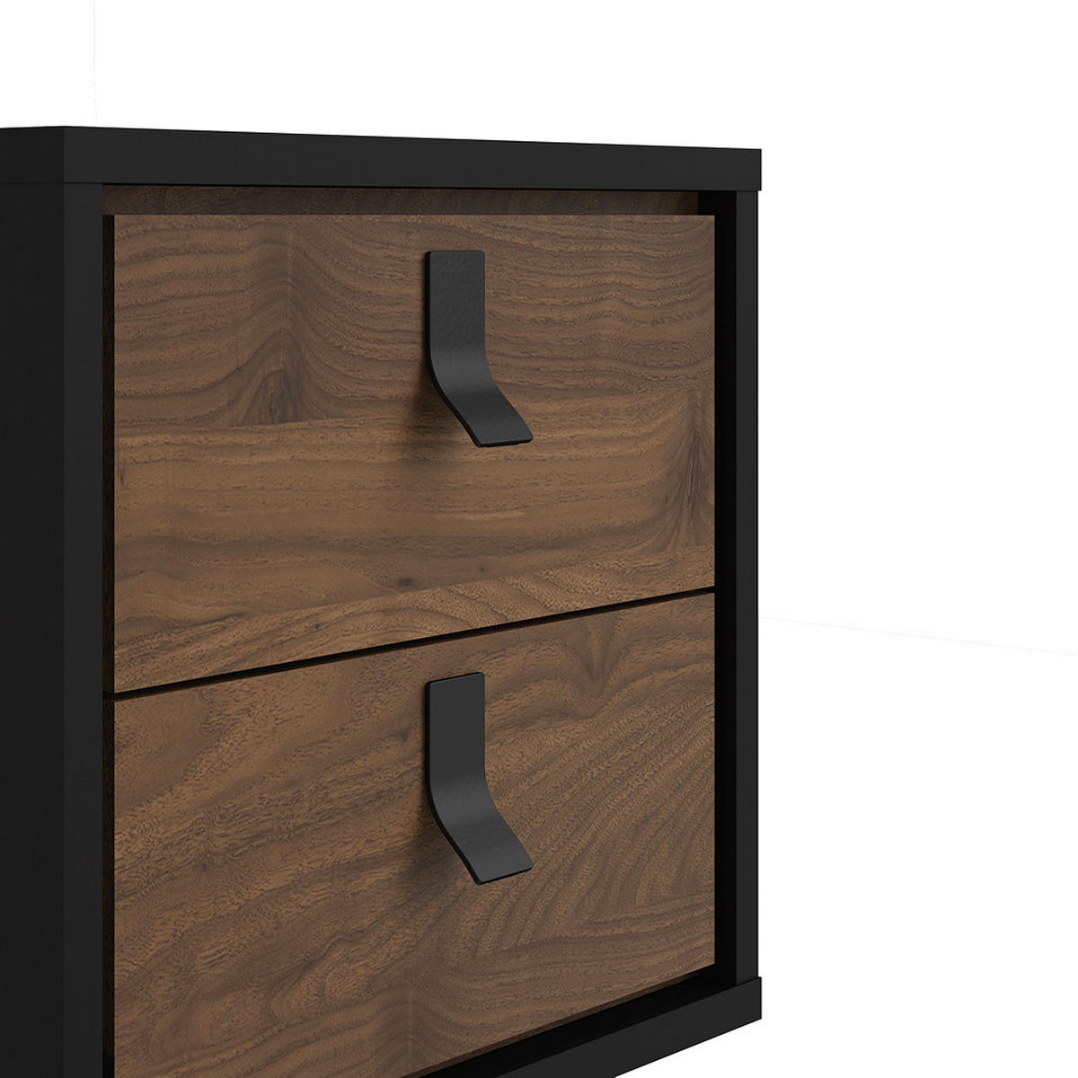 NACHTSCHRANK mattschwarz - Schwarz, Holzwerkstoff (43/60/40cm) - ebuy24